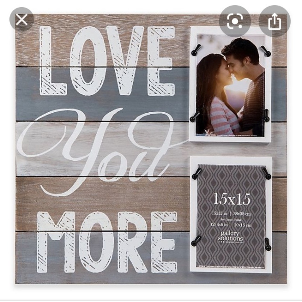 Burnes of Boston 2-Photo Love You More Wood Frame
